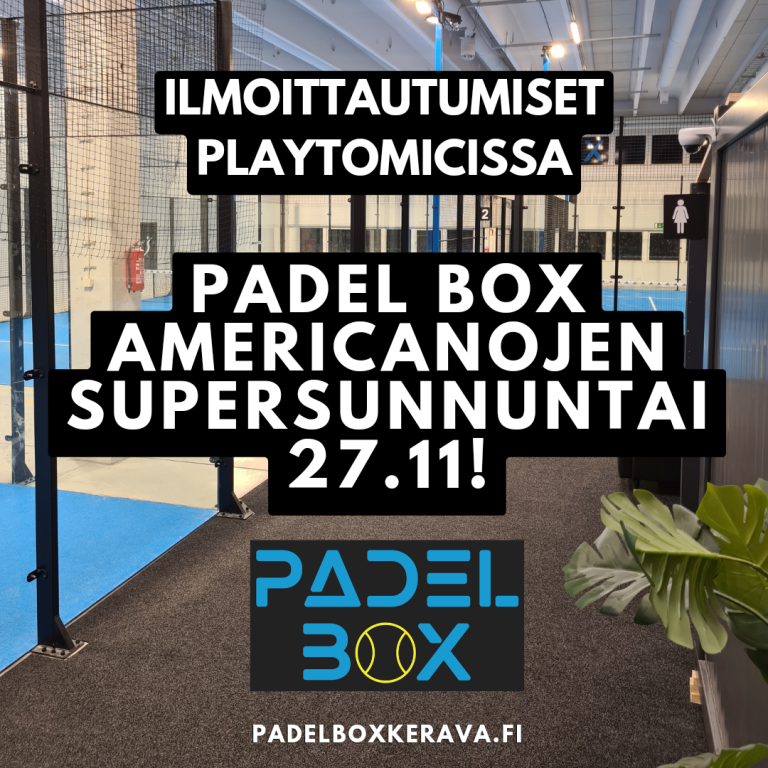 Padel Boxin Americanojen supersunnuntai 27.11!