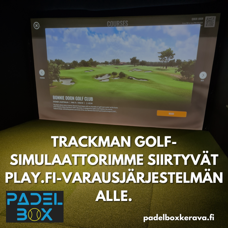 Golf-simulaattorimme siirtyvät play.fi-varausjärjestelmän alle!